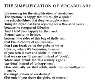 The Simplification of Vocabulary by Fleur Adcock